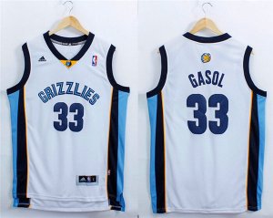 Maillot De Basket Memphis Grizzlies Marc Gasol 33 Tissus Sportif Fans Edition Blanc